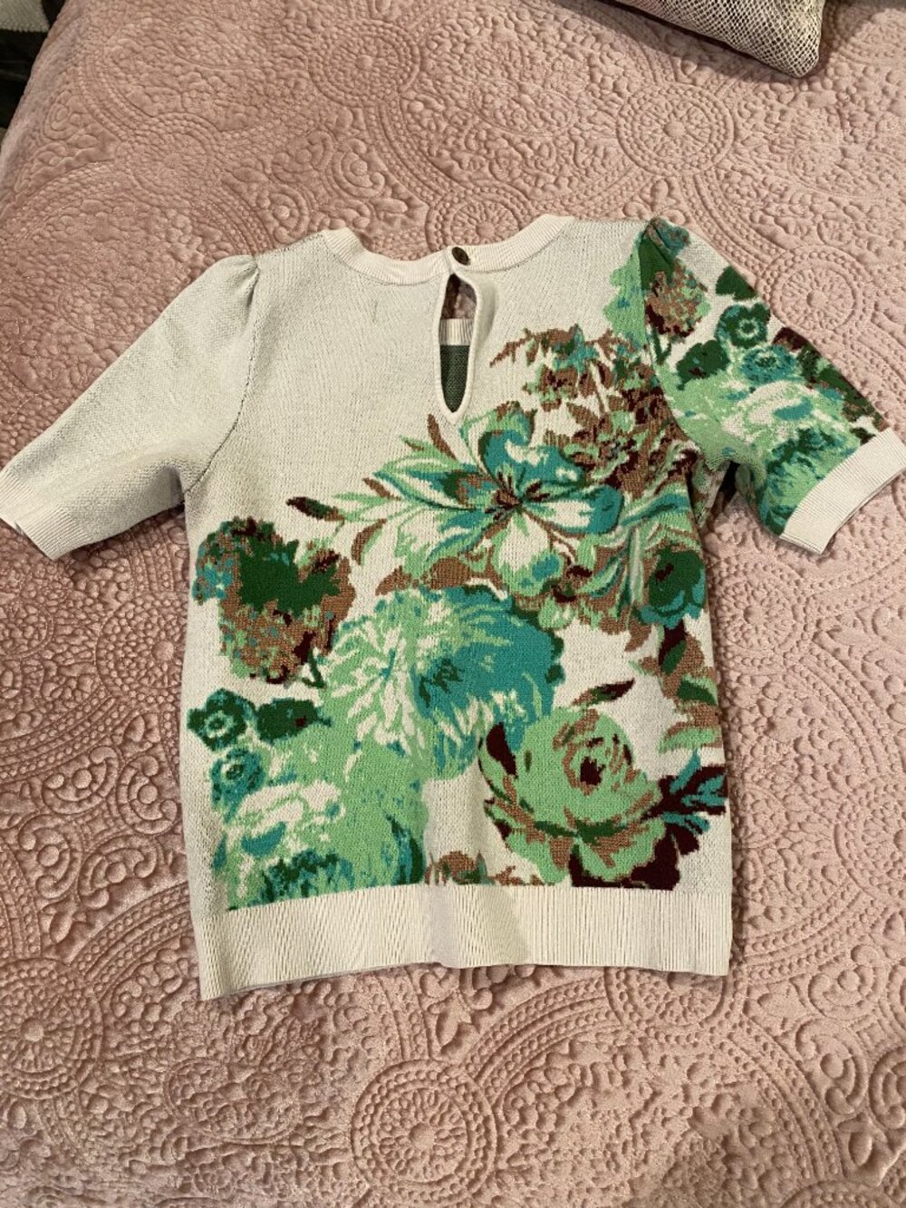 Anthropologie Maeve Harmon Jacquard Sweater Tee - Picture 4 of 7
